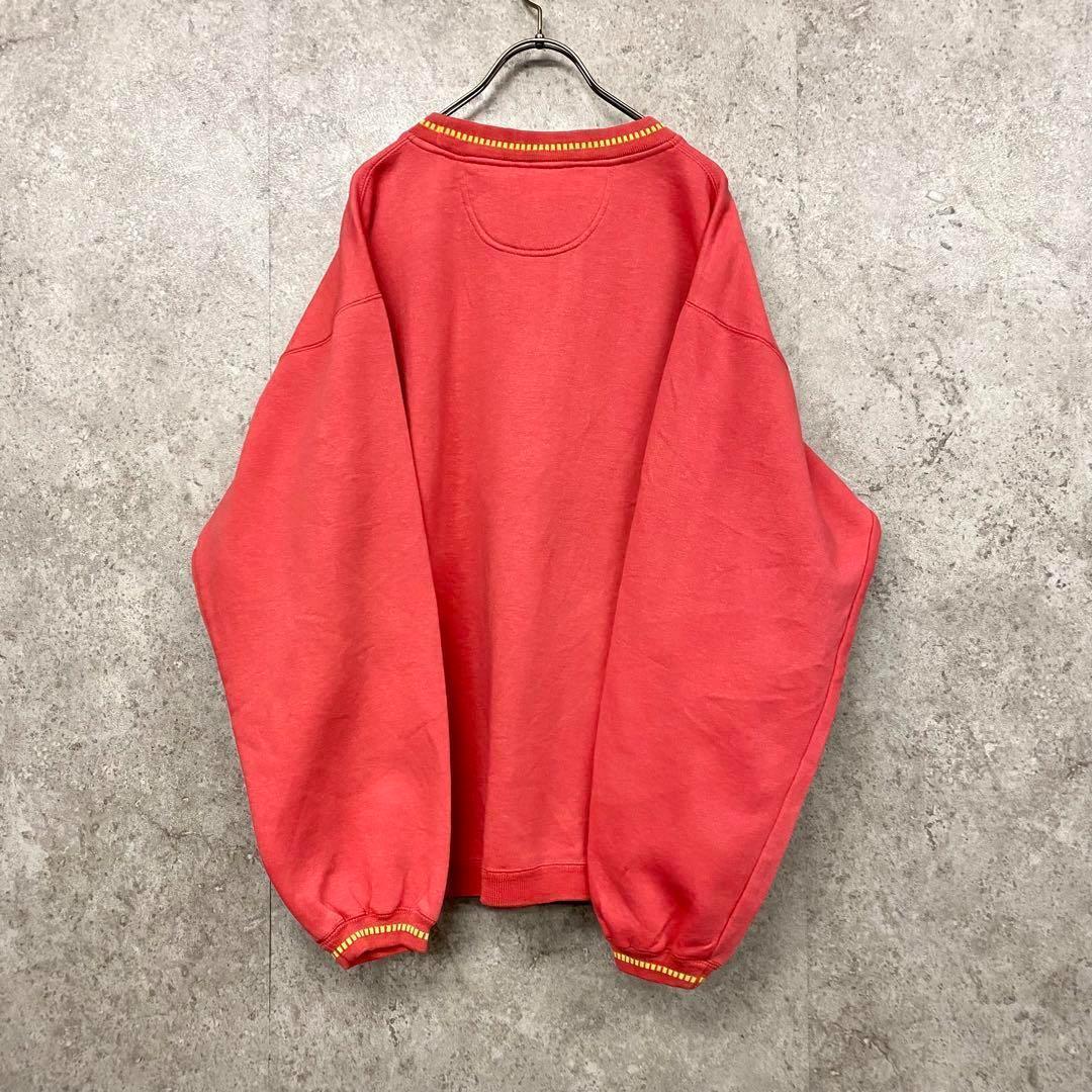 レア90s USA古着◯ディズニー ミッキー刺繍スウェットトレーナー メンズL