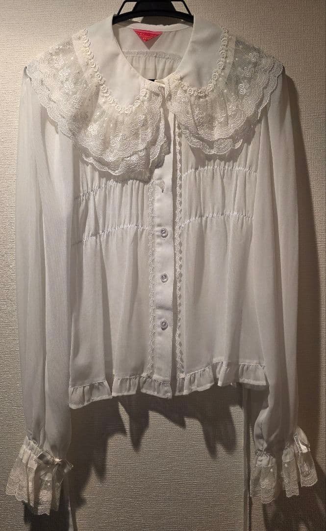 ベイビーザスターズシャインブライト シフォンベビードールブラウス オフ白 難あり