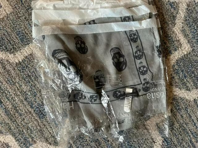 アレキサンダーマックイーン　Mens　ストール　骸骨　白洋舎クリーニング済み