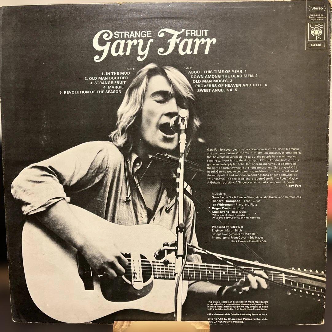 レア【USオリ】Gary Farr Strange Fruit レコード LP