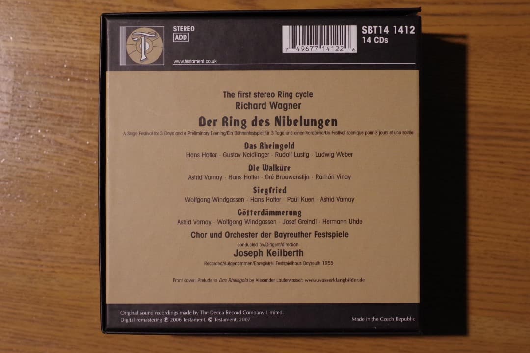 カイルベルトのニーベルングの指環　CD14枚組 Keilberth Ring