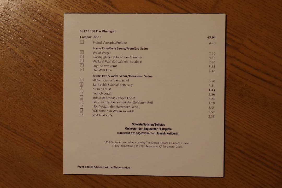カイルベルトのニーベルングの指環　CD14枚組 Keilberth Ring