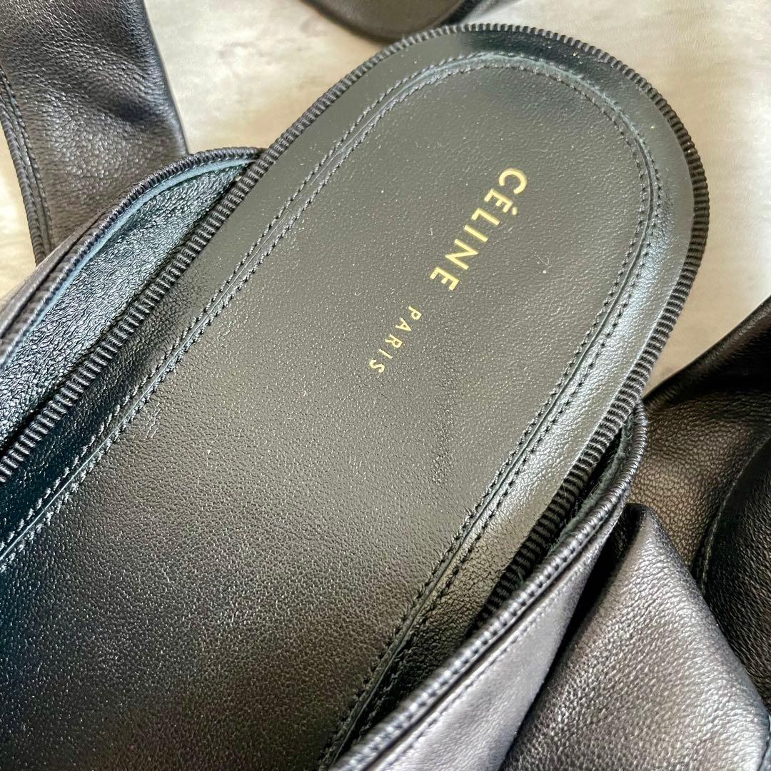 美品 セリーヌ ミュール フラットシューズ リボン 36.5 23㎝