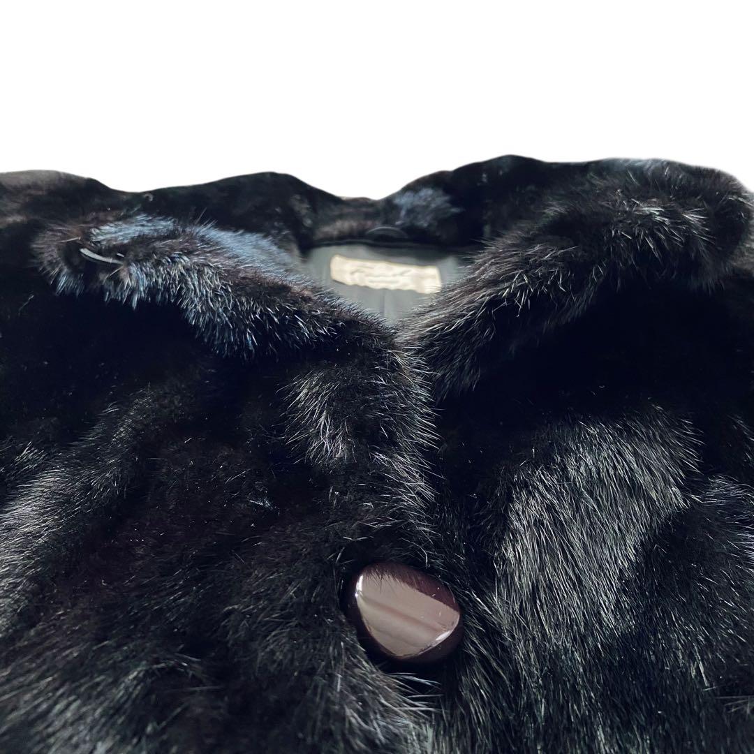 MOONBAT FOND ムーンバット【高級素材】ブラックミンク ロングコート