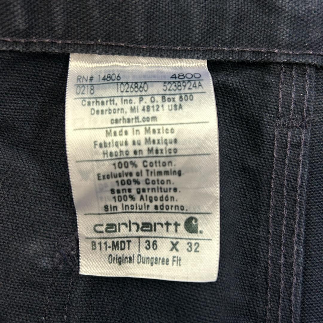 h*読様 カーハート　ダック　ペインターパンツ　ダンガリーフィット　古着　ネイビ