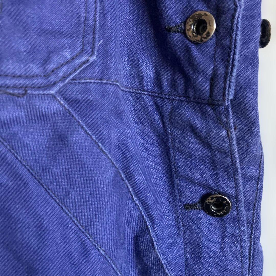 SOLIDA '60ヴィンテージコットンオーバーオールフレンチインクブルー44