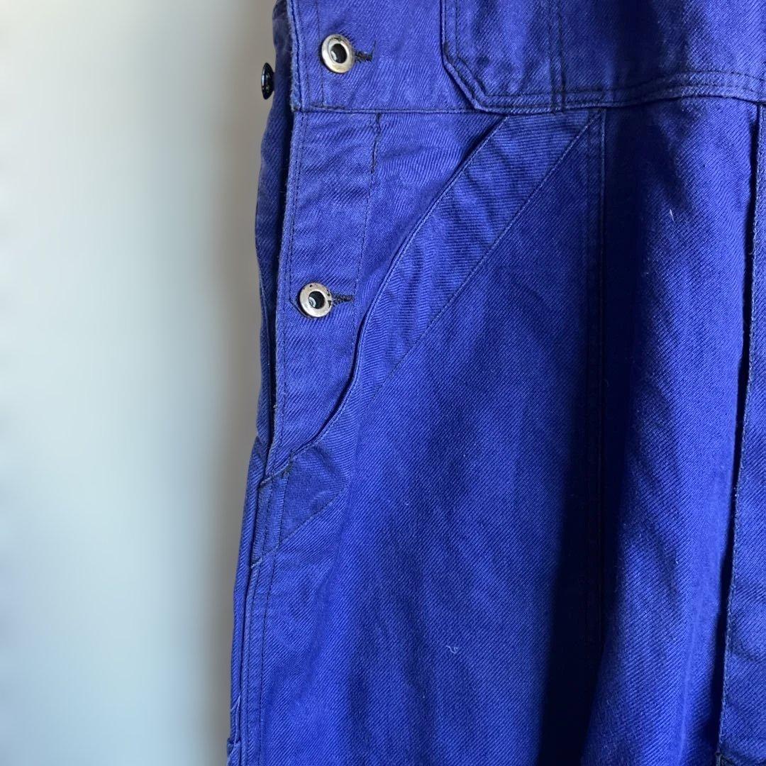 SOLIDA '60ヴィンテージコットンオーバーオールフレンチインクブルー44