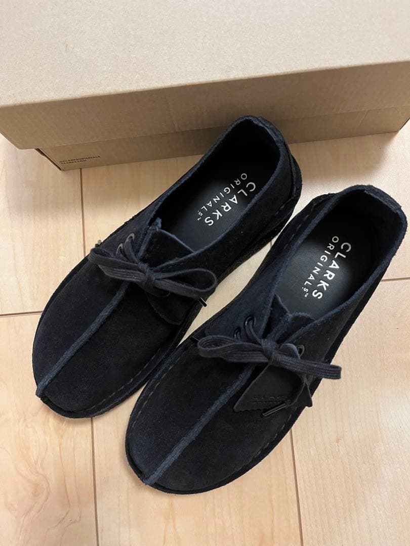 クラークスオリジナルス　デザートトレック　 ブラック　スウェード　23センチ