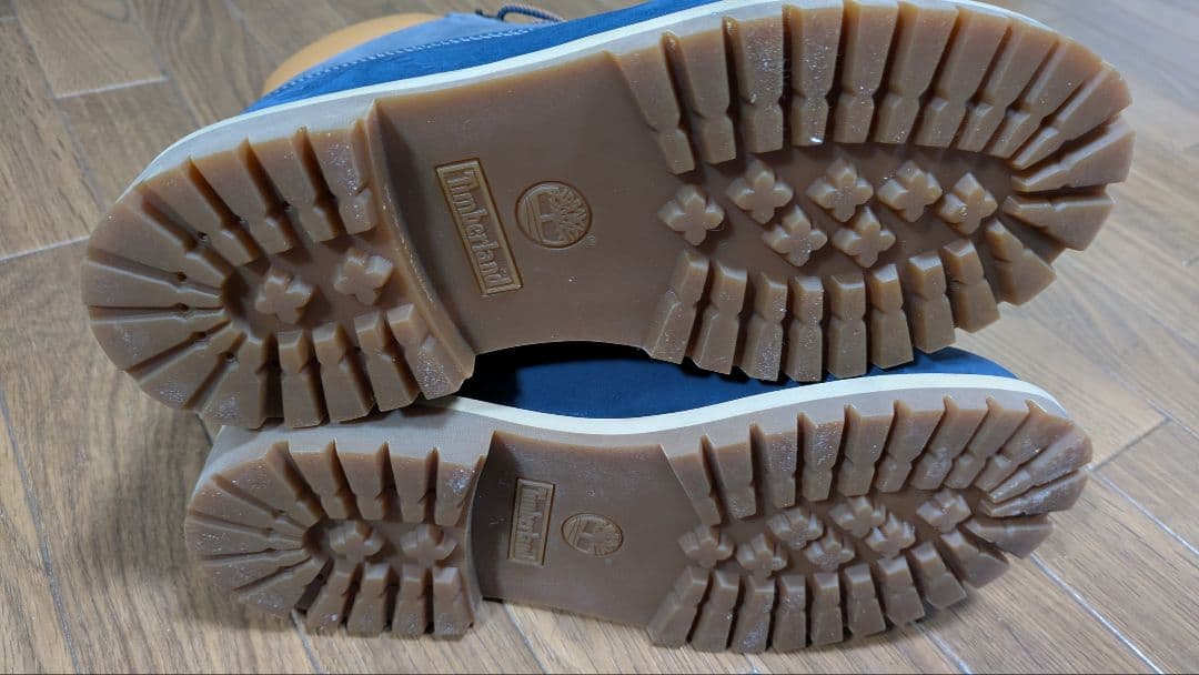 美品 ティンバーランド 6インチブーツ ネイビー/グレー レザー 24cm