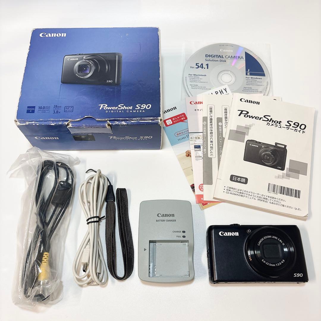✨良品✨ キャノン PowerShot S90 コンデジ デジカメ 付属品完備