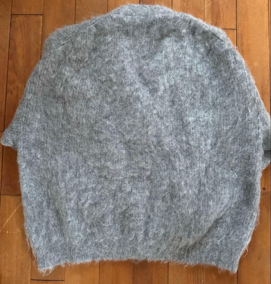 ARGUE アーギュ モヘヤ混 ニットカーディガン グレー