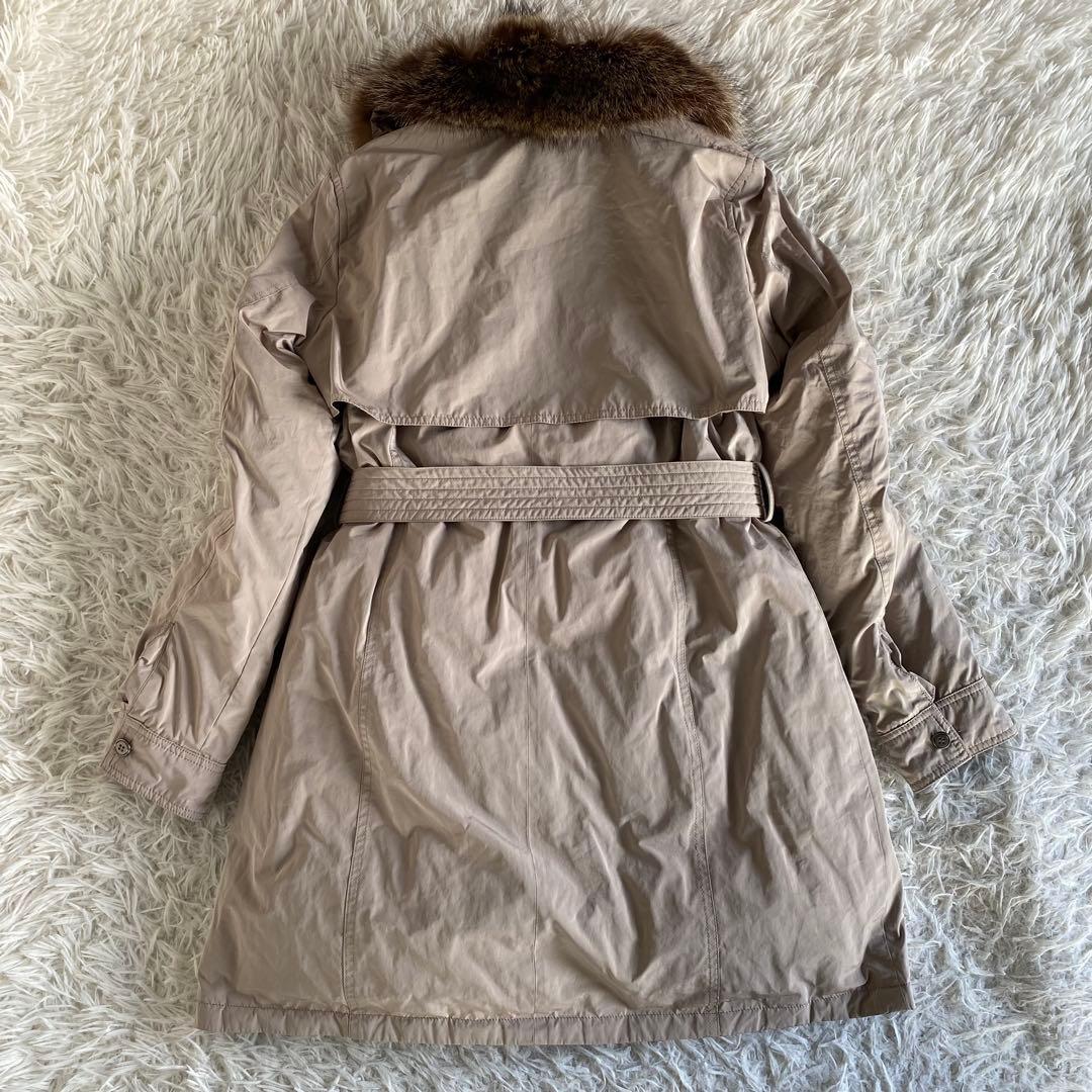 【未使用】インディビ　リバーシブルラクーンファーダウンコート　ファー取外可　L