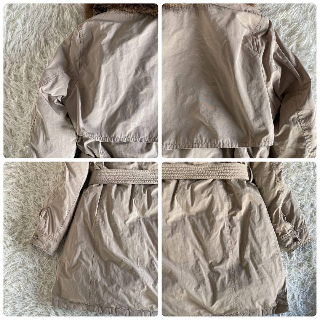 【未使用】インディビ　リバーシブルラクーンファーダウンコート　ファー取外可　L