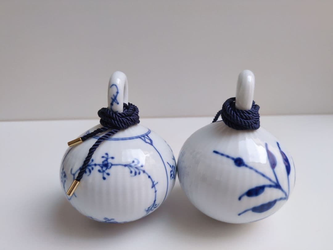 ロイヤルコペンハーゲン　オーナメント　ブルーフルーテッド プレイン&メガ