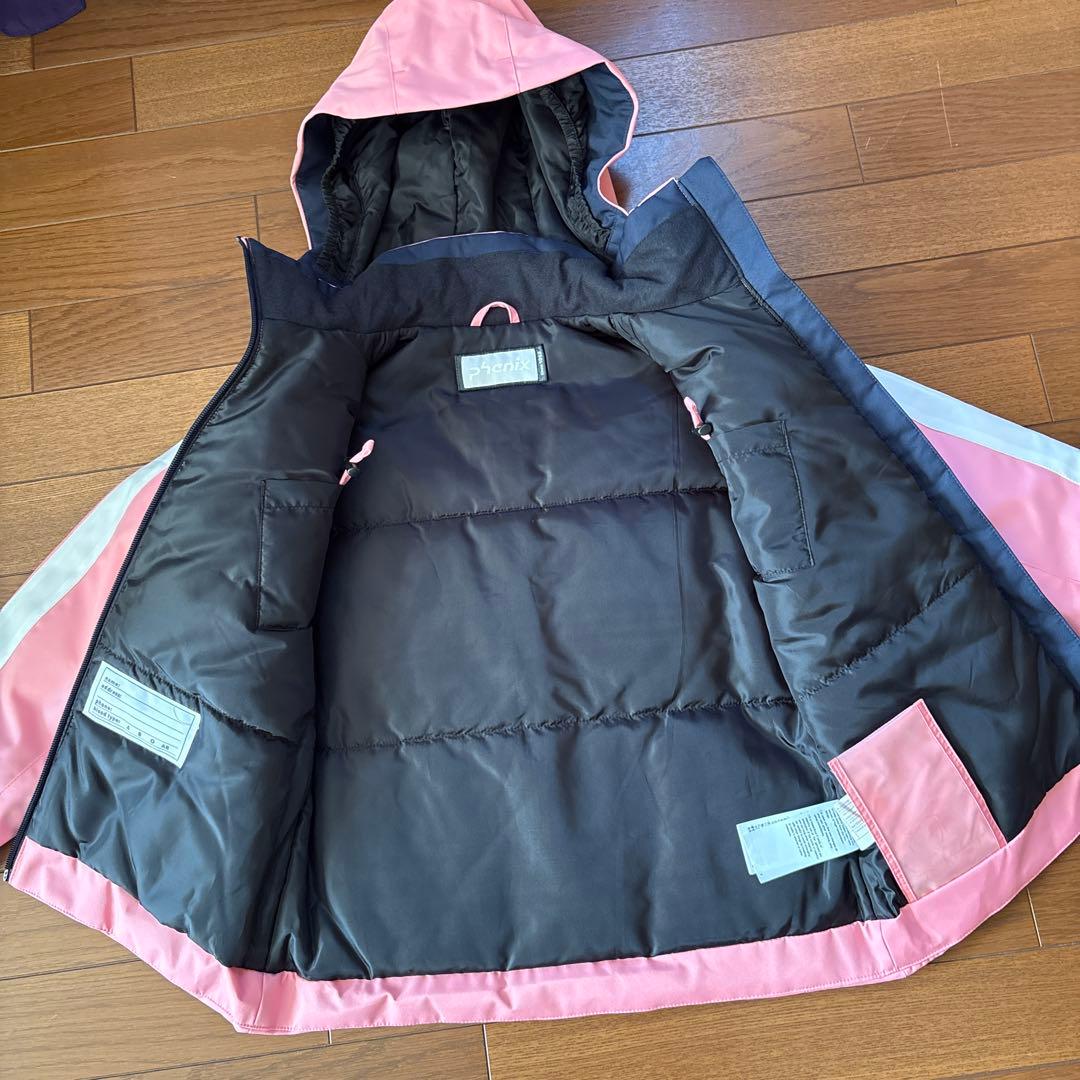 【新品】phenix 子ども用スキーウェアセット ピンク/ネイビー 130㎝