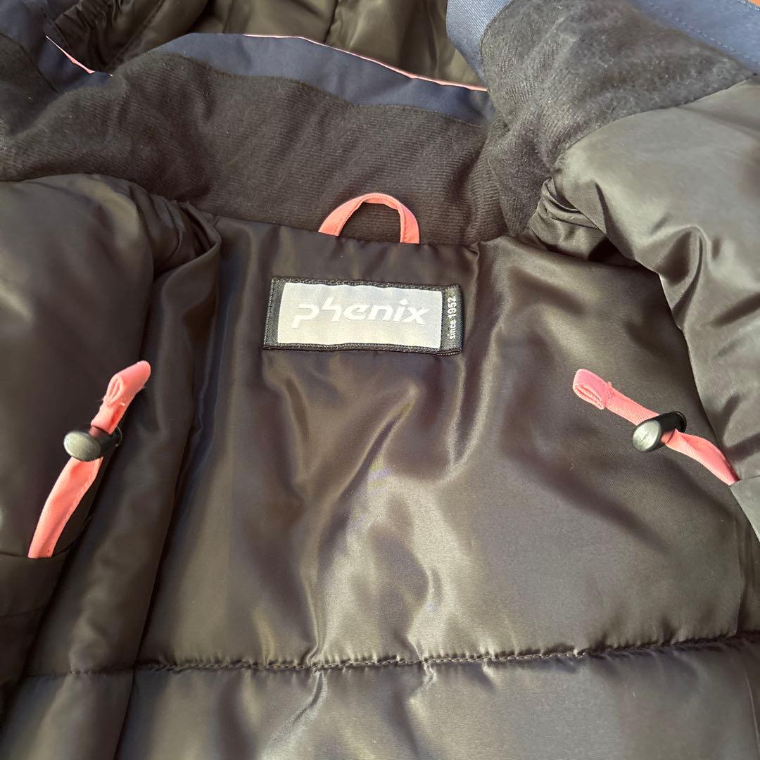 【新品】phenix 子ども用スキーウェアセット ピンク/ネイビー 130㎝