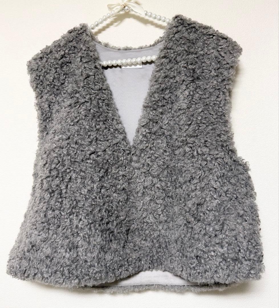 TOMORROWLAND Ballsey ミックスファー Vネックベスト