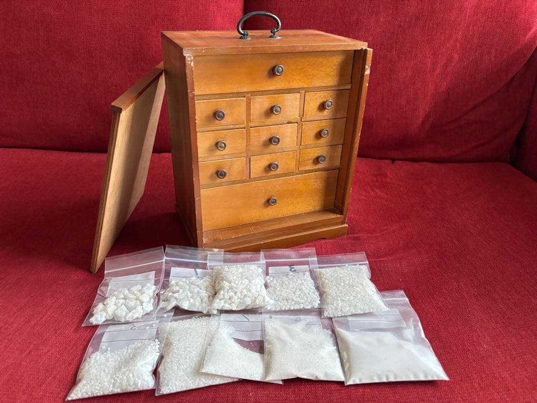 【カンナ】盆石道具 砂箪笥 レトロ 小物入れ