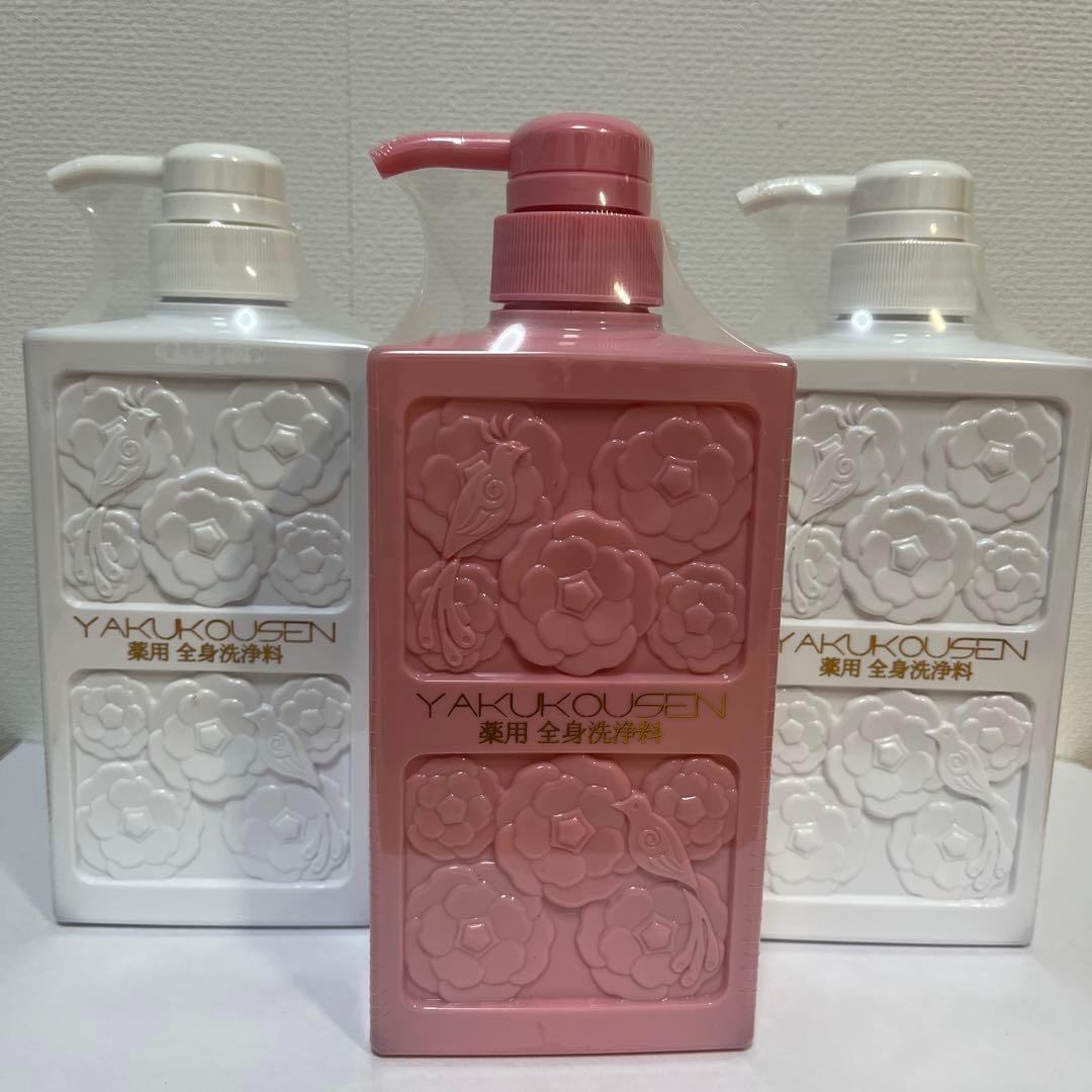 【薬酵泉】薬用全身し洗浄料500ml ピンク ホワイト3本