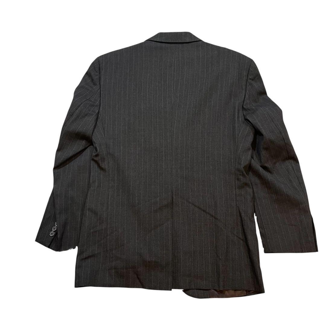 【極美品】バーバリーズ ストライプ ビジネススーツ アメリカ製 M グレー