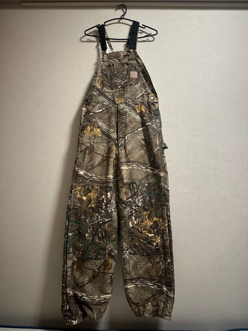 90s Carharttリアルツリー カモ オーバーオール 美品 W34×L32