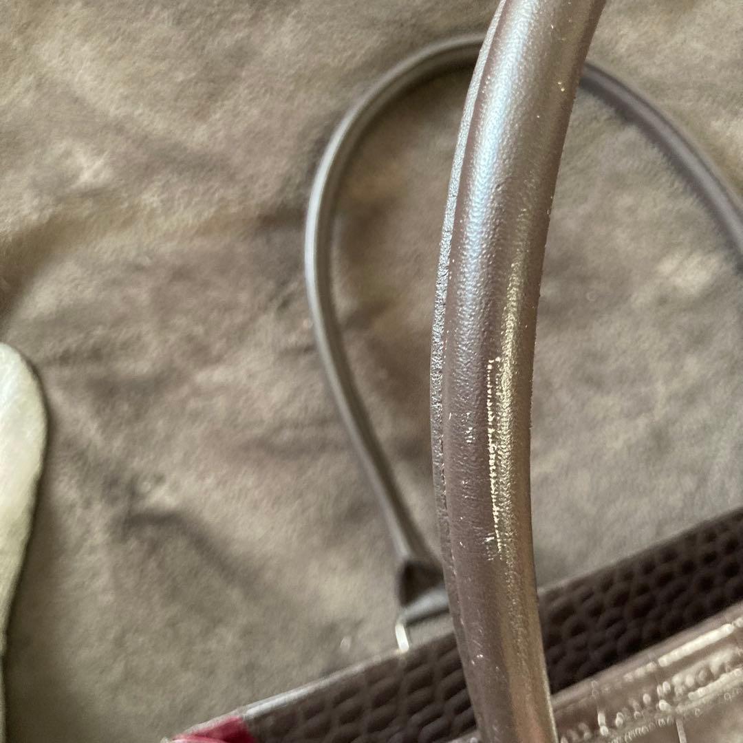 アルセラピィ artherapie クロコダイル トートバッグ ダークブラウン