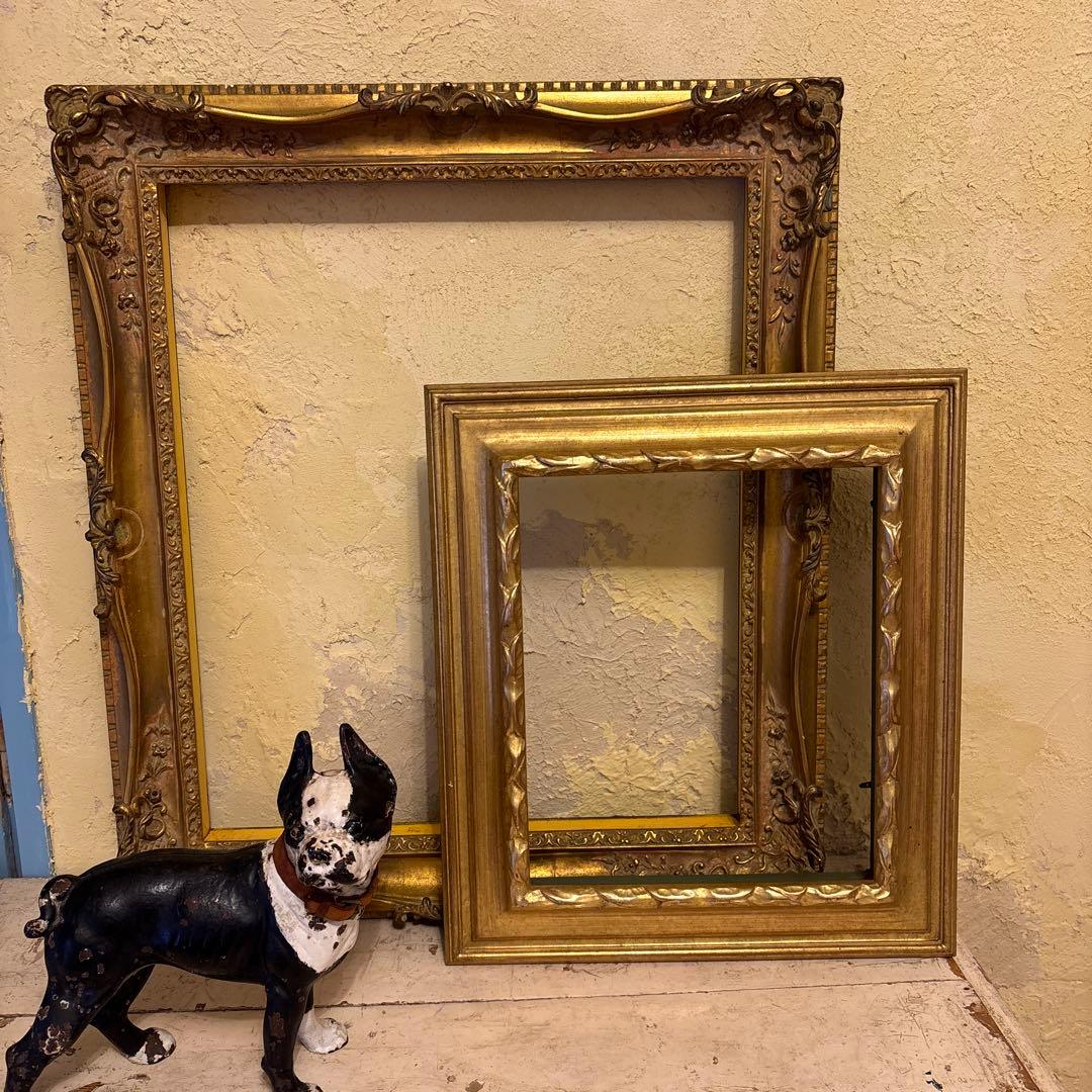 二枚セット　大きめ　額縁　フレーム　アンティーク