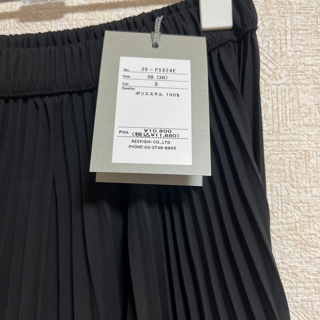 PRIORITYプリーツパンツブラック38 mal.