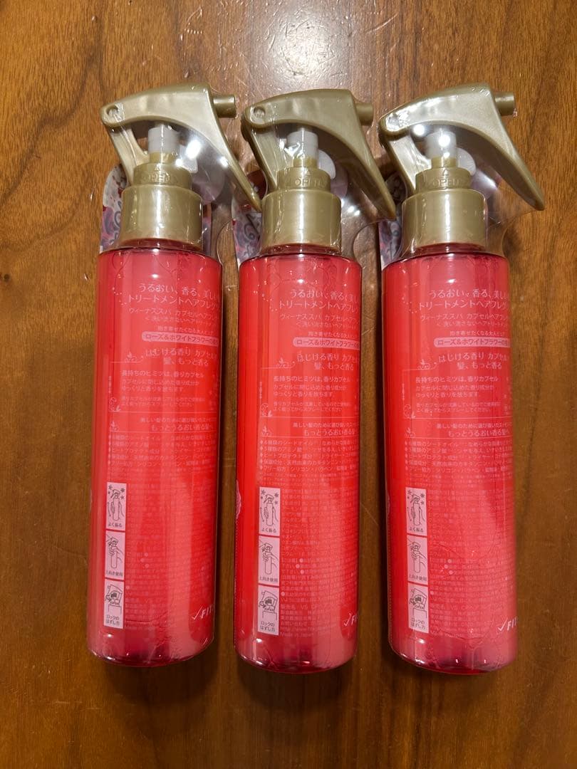 ヴィーナススパ　カプセルヘアフレグランス　ローズ&ホワイトフラワーの香り　3本