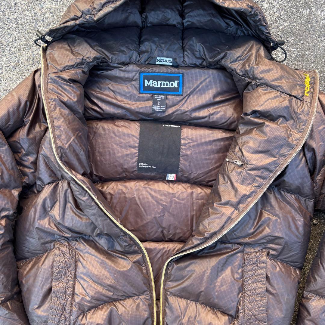 Marmot brown ダウンジャケット ダウンパーカー tech