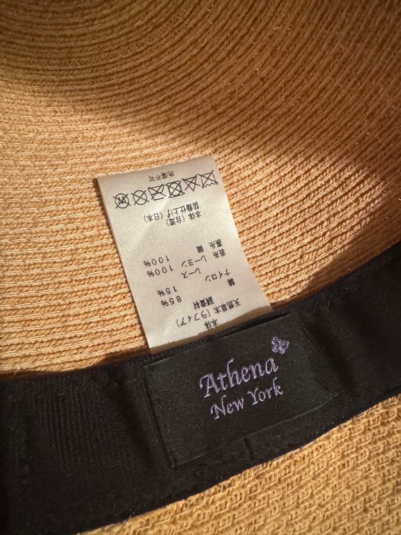 【状態良】麦わら帽子　アシーナニューヨーク　Athena New York