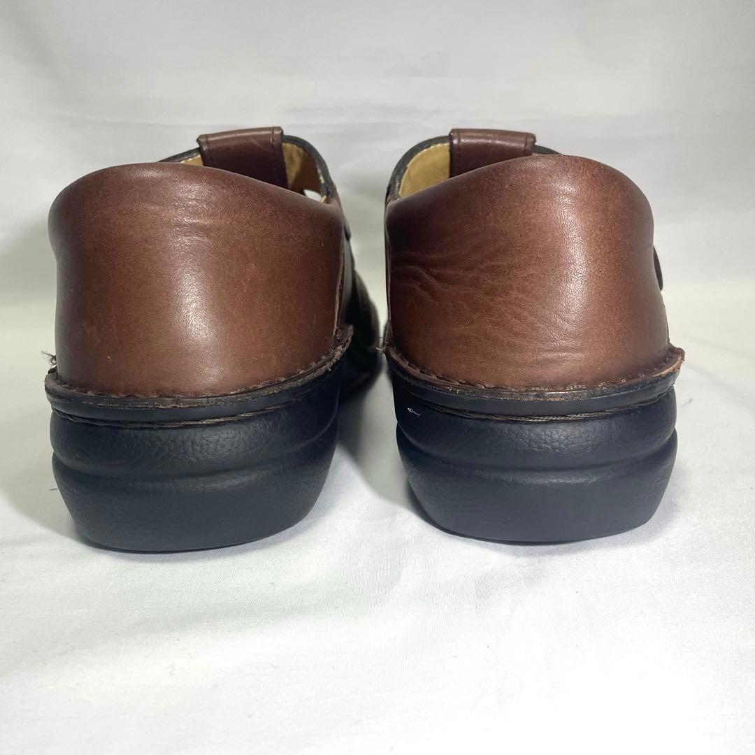 ★フィンコンフォート ナッシュビル Tストラップ レザー ブラウン 23㎝