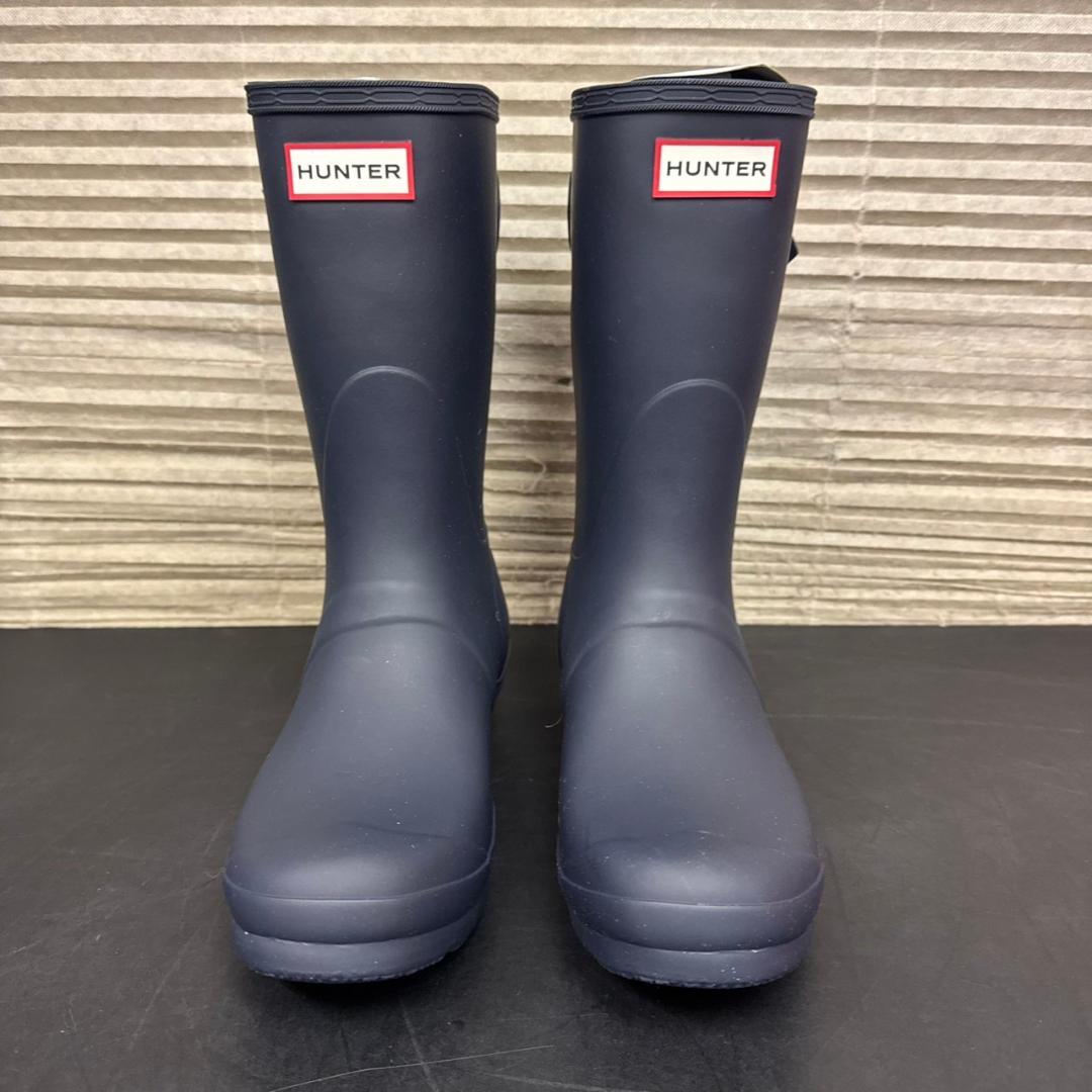 ☆未使用　HUNTER　レインブーツ　ショート バック アジャスタブル　UK6