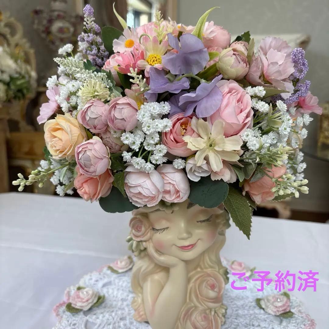 フラワーアレンジメント゜・*:.。❁造花 1点限り まゆ