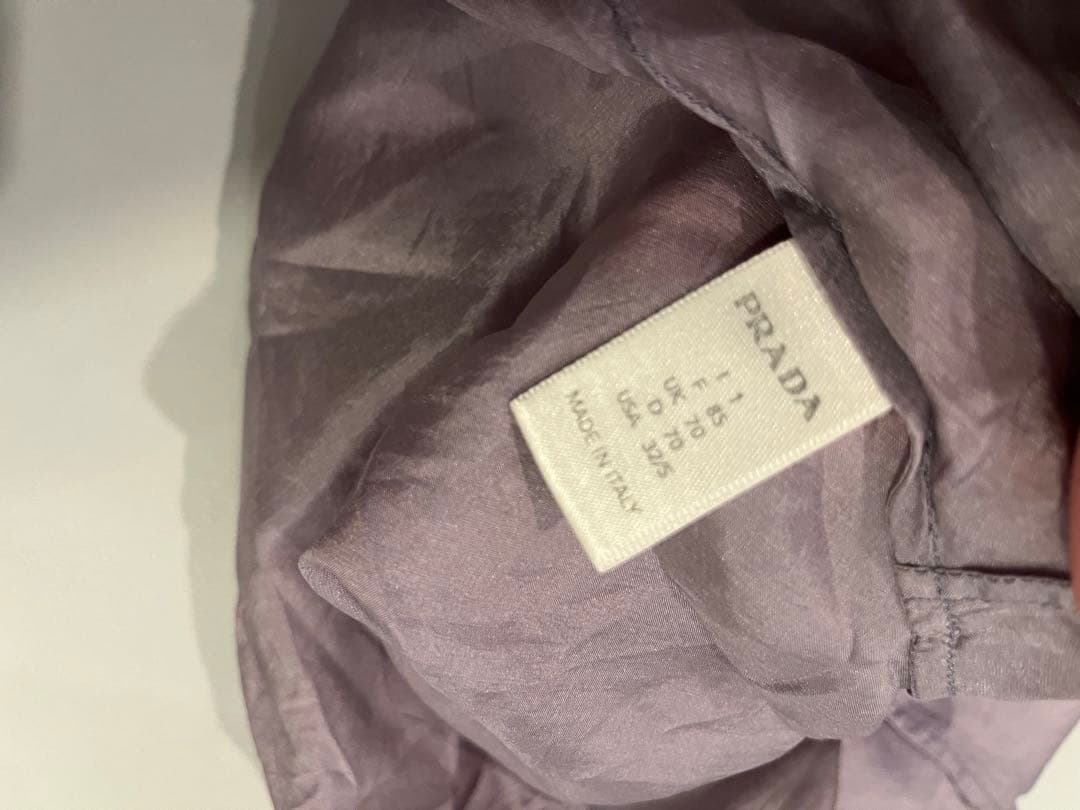 PRADA 薄紫 レーストリム キャミソール I-38