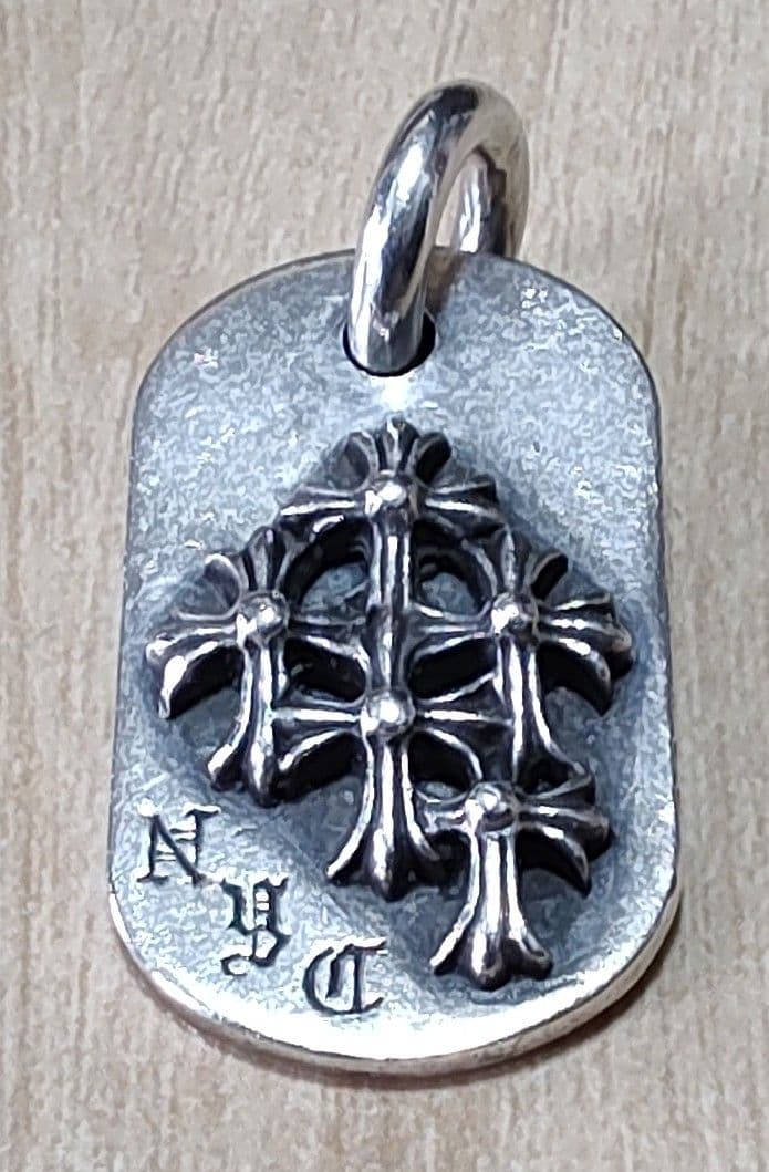 クロムハーツ レイズドセメタリークロスドッグタグ 1998 NYC