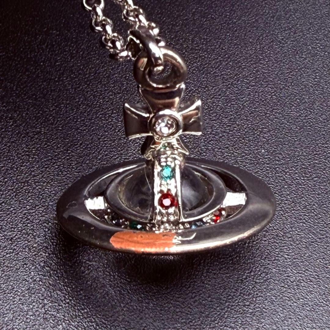 Vivienne Westwood オーブ　ネックレス シルバー　ラインストーン