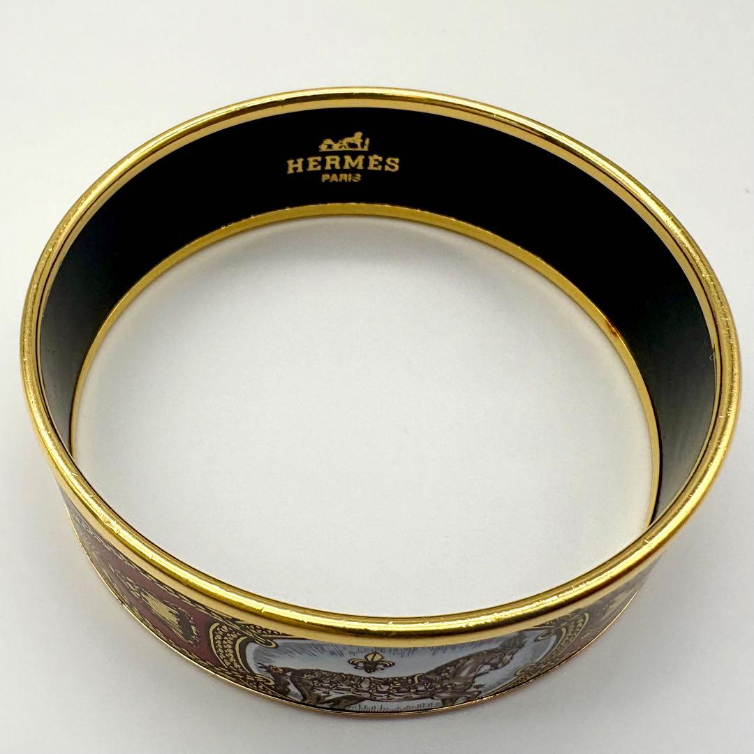 HERMES エルメス バングル ブレスレット エマイユGM 七宝焼 ホース 馬