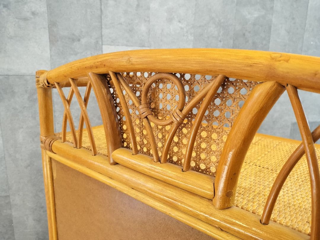 レトロ ラタン籐チェスト 家具 5段 タンス