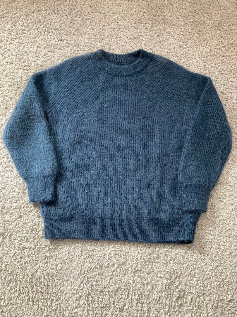BATONER バトナー ニット セーター モヘア モヘヤ ウール ブルー