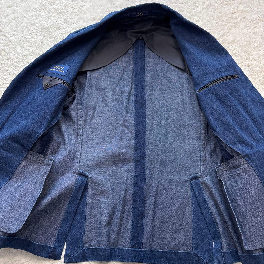 ポロラルフローレン　デニムテーラードジャケット　背抜き　近年モデル