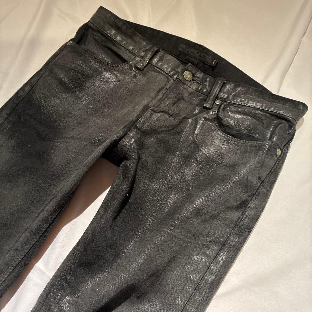 FUGAコーティングデニム 裾ジップarchive hedi y2k 00s