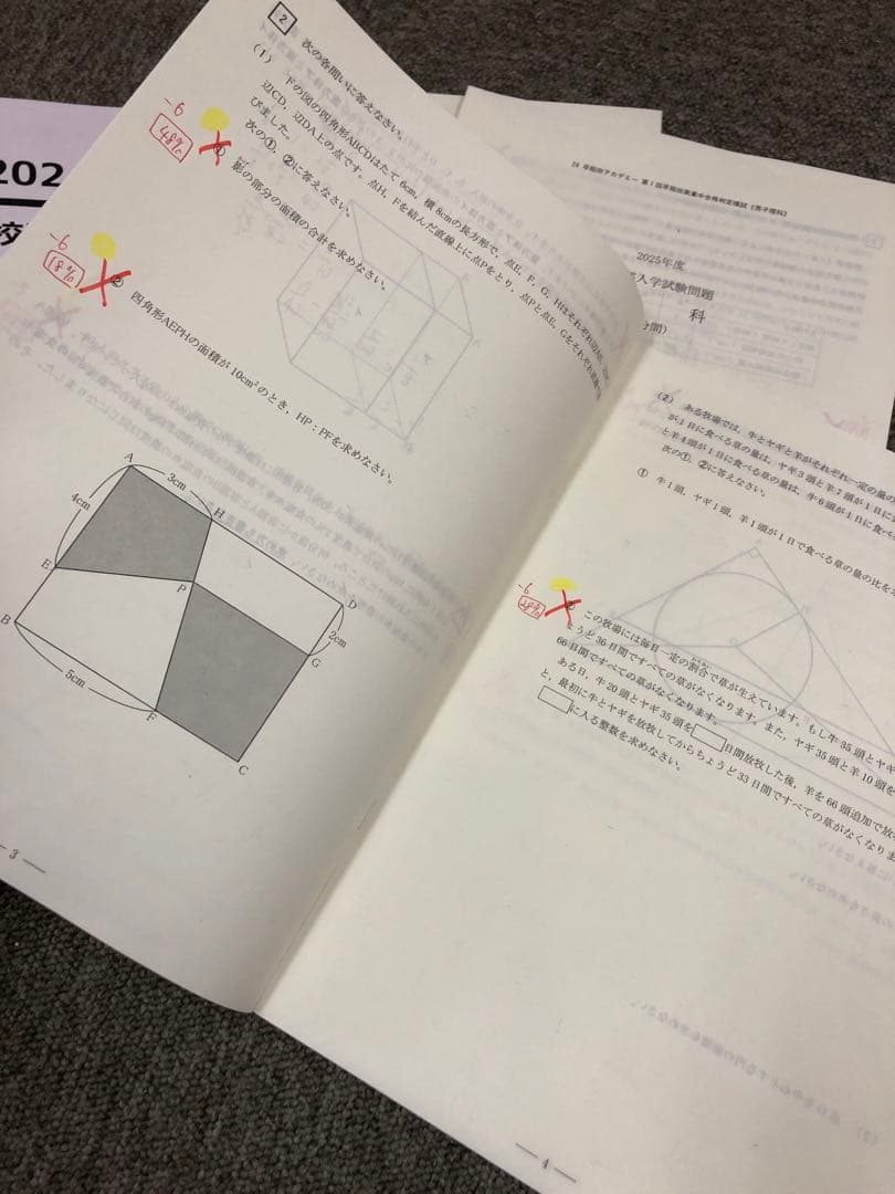 早稲田アカデミー　オープン模試/合格判定　早稲田実業中　計7回　2025年受験