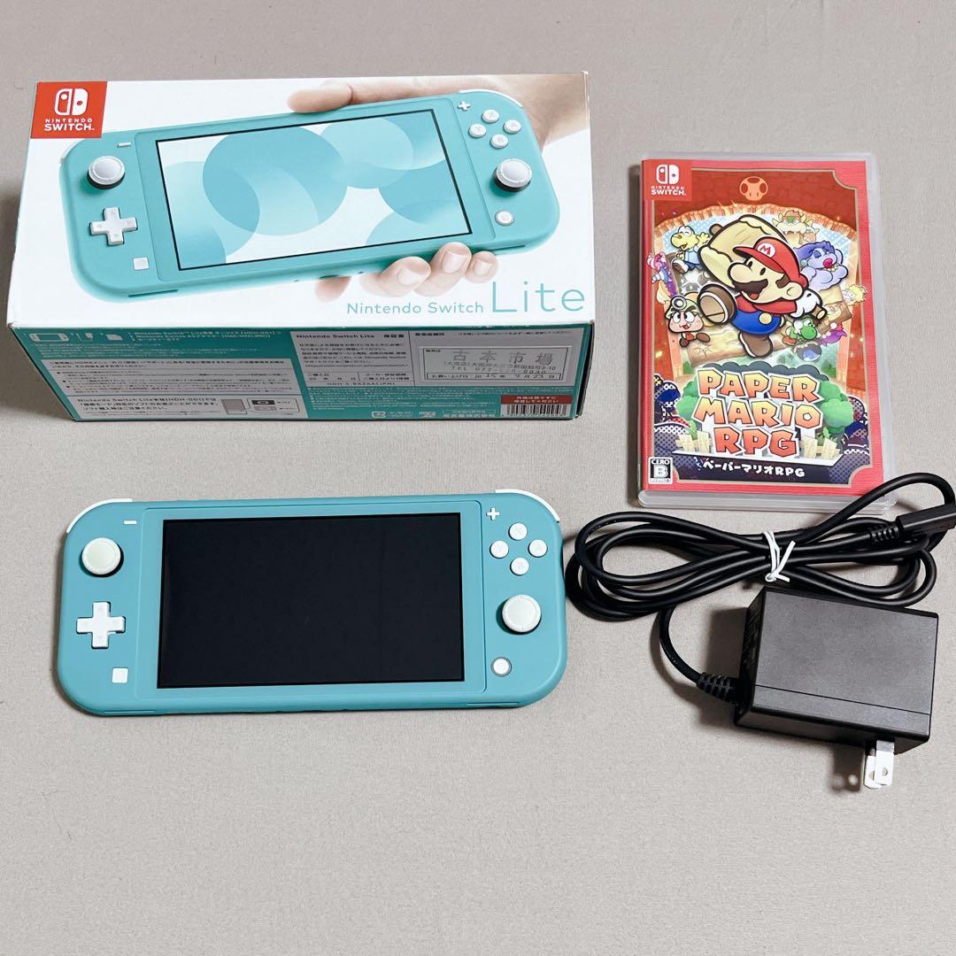 美品 Nintendo Switch Lite ターコイズ ソフト付 バラ売り可