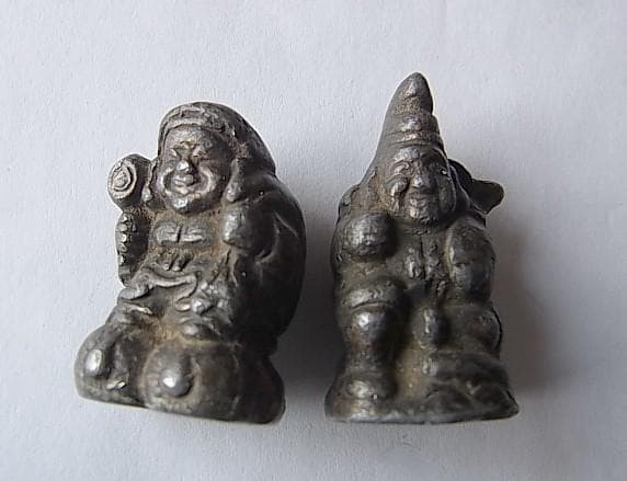 【M2902】刻印なし　古い恵比寿 大黒　仏像　古仏　念侍仏　超古物