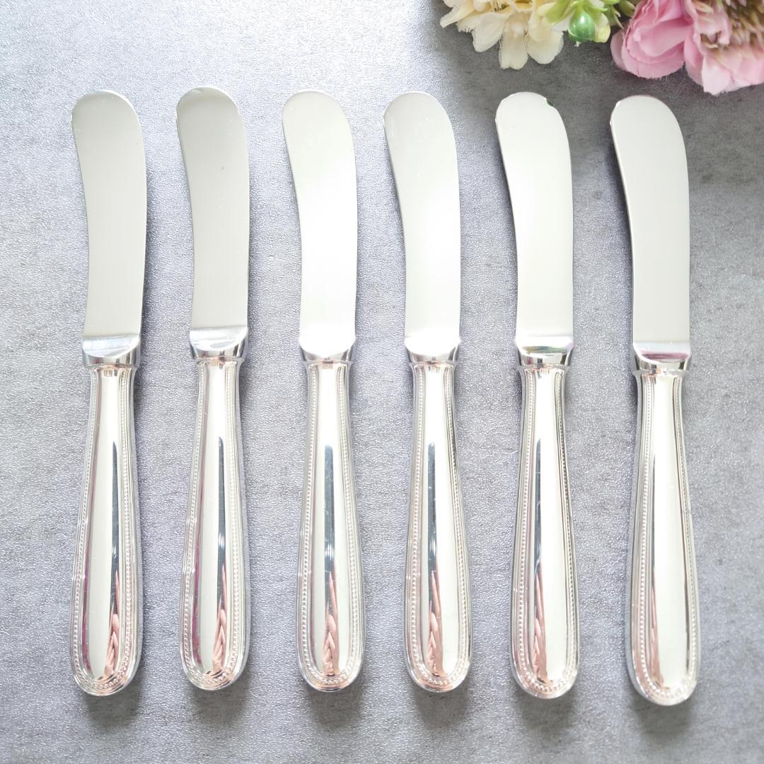 希少 美品 クリストフル パール バターナイフ 6点