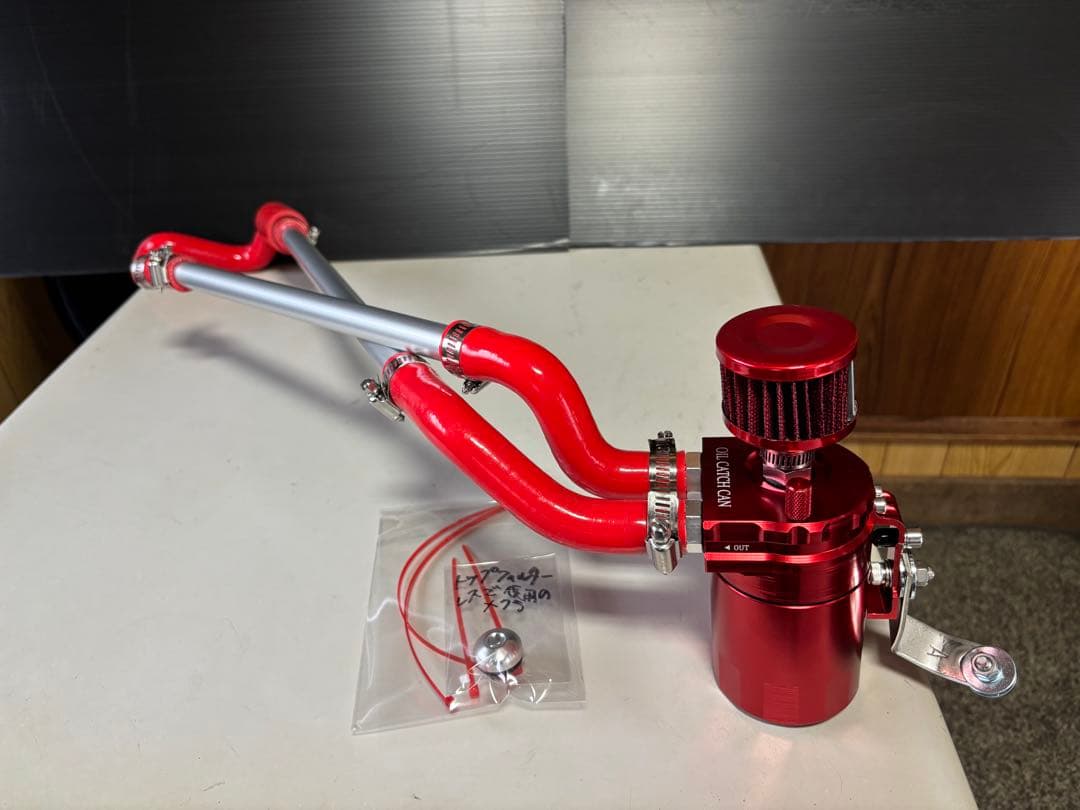 【しん/オーダー】ポン付！ジムニーJA11オイルキャッチタンク超希少レッド！