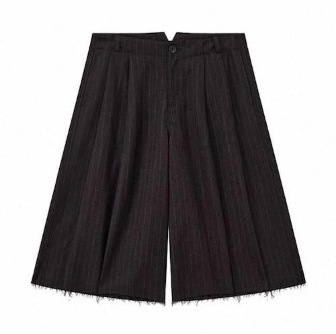 パンツ [PHYS] Striped vintage pleated shorts