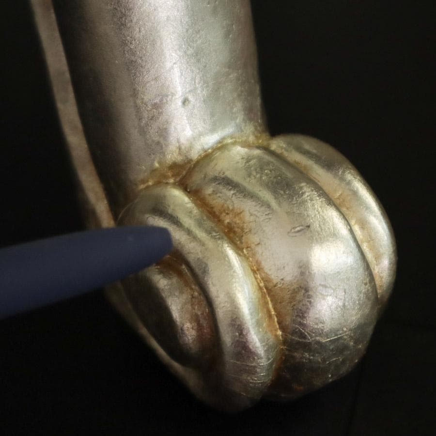 値下パンプキンスツール ベルベット調張地 ブラック 花びら8枚 猫脚 ロココ調