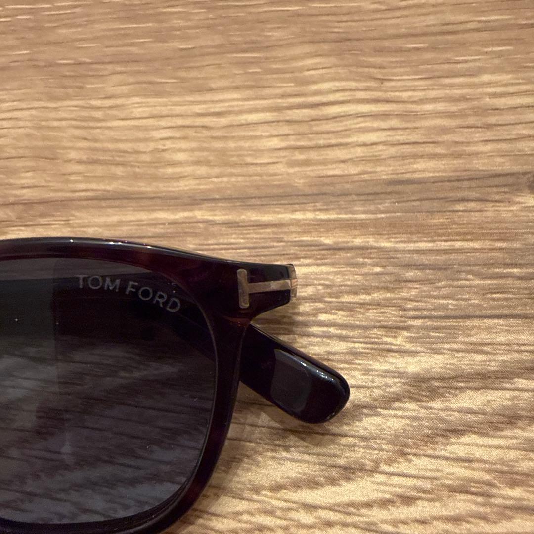 【美品】TOM FORDサングラスデミ柄フレームグラデーションブルーレンズ